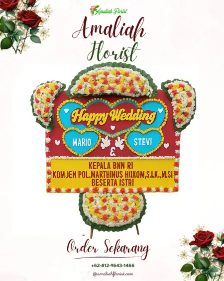 Papan Bunga Pernikahan Laham